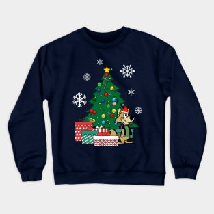 Ding A Ling Wolf Around The Christmas Tree Crewneck Sweatshirt